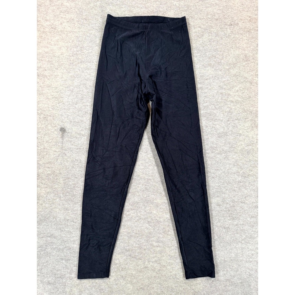 Hanes HerWay Leggings Womens Small Black Cropped Workout Yoga Pull On Athletic